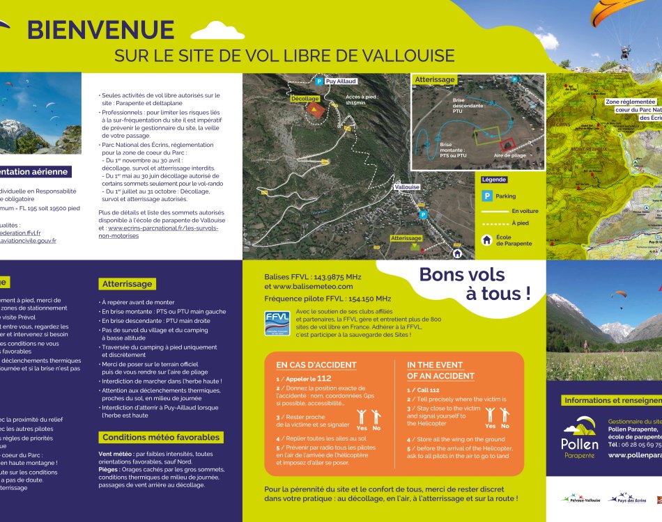 Panneau site vol libre Vallouise